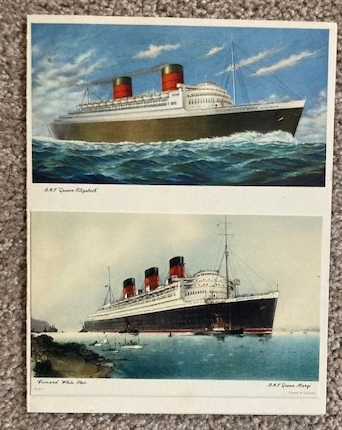 R.M.S. Queen Elizabeth Farewell Dinner Menu: Monday, September 18, 1950 [Cunard White Star]