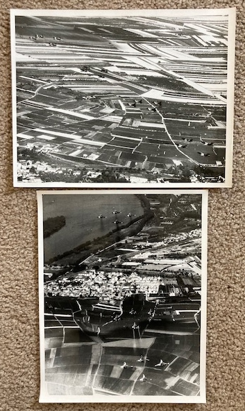 Lot of 2 Vintage Photographs of (unidentified) Fighter Aircraft in Formation [USAF or NATO group] [B & W, 8