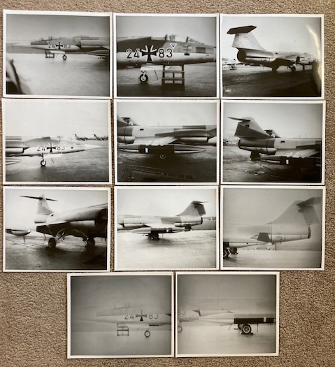 Lot of 11 Vintage Photographs of (unidentified) German Air Force Military Aircraft [B & W, 8