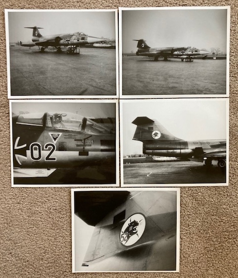 Lot of 5 Vintage Photographs of (unidentified) German Air Force Military Aircraft [B & W, 8