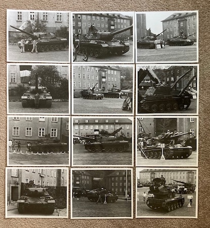 Lot of 84 Vintage Photographs of French and German Armor (and Helicopters) at a display in Kaiserslauterm, Germany in May, 1970 [B & W, 8