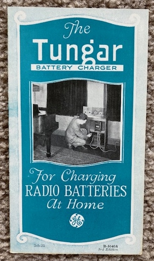 1923 Tungar Battery Charger advertising brchure [General Electric]