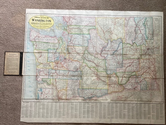 Commercial and Census Map of Washington [Washington State]