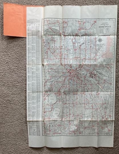 Hudsons Indexed Map of Minneapolis [Hudson Map Company Street Map]