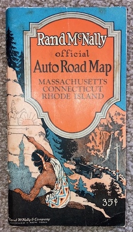Rand McNally official Auto Road Map: Massachusetts / Connecticut / Rhode Island (1928)
