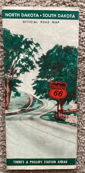 Phillips 66 North Dakota / South Dakota [1940 Road Map]