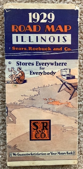 1929 Illinois Road Map (Sears, Roebuck and Co.)