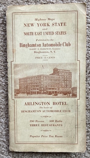 Highway Maps New York State and North East United States [circa 1924 Road Map]