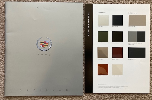 2003 Cadillac CTS sales brochure