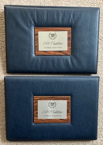1976 Cadillac Exterior Selections and 1976 Cadillac Interior Selections (2 volume set) [Dealer Showroom sales aids]