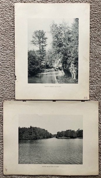 Lot of 2 Plates of Water Scenes [from Art Work of Eau Claire and Chippewa Counties]