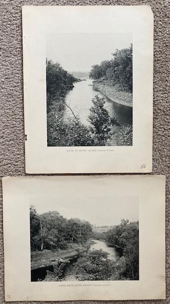 Lot of 2 Plates/Prints of scenes near Gravel Island - Chippewa County [from Art Work of Eau Claire and Chippewa Counties] [Wisconsin]