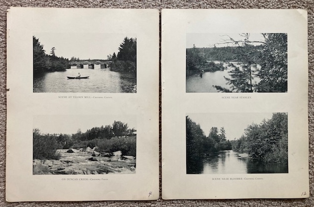 Lot of 2 Plates/Prints of river/creek scenes in Chippewa County [from Art Work of Eau Claire and Chippewa Counties] [Wisconsin]
