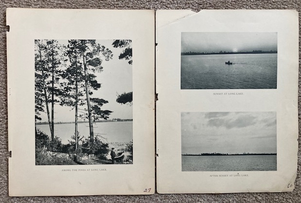 Lot of 2 Plates/Prints of scenes of Long Lake in Chippewa County [from Art Work of Eau Claire and Chippewa Counties] [Wisconsin]