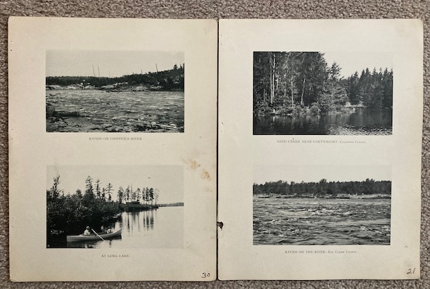 Lot of 2 Plates/Prints of water scenes in Chippewa County [from Art Work of Eau Claire and Chippewa Counties] [Wisconsin]