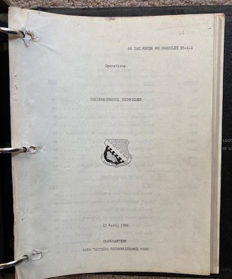 Target Information and Identification Folder / and 66 Tac Recon Wg Pamphlet 55-1-1: Operations Reconnaissance Techniques [1966]