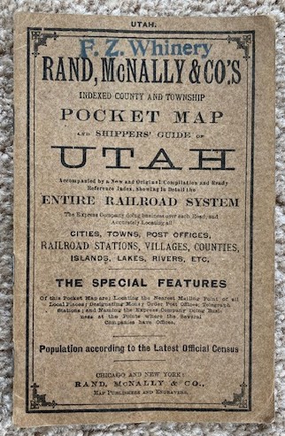 Indexed County and Township Pocket Map and Shippers' Guide of Utah [map missing]