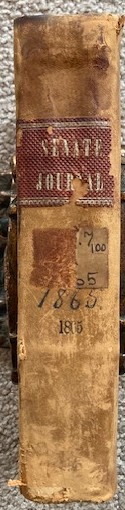 State of Wisconsin, Journal of the Senate, Annual Session, A.D. 1865