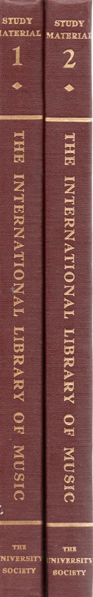 THE INTERNATIONAL LIBRARY of MUSIC for HOME and STUDIO STUDY MATERIAL in TWO BOOKS; VOLUME I GRADES ONE and TWO, VOLUME II (2) GRADES THREE and FOUR