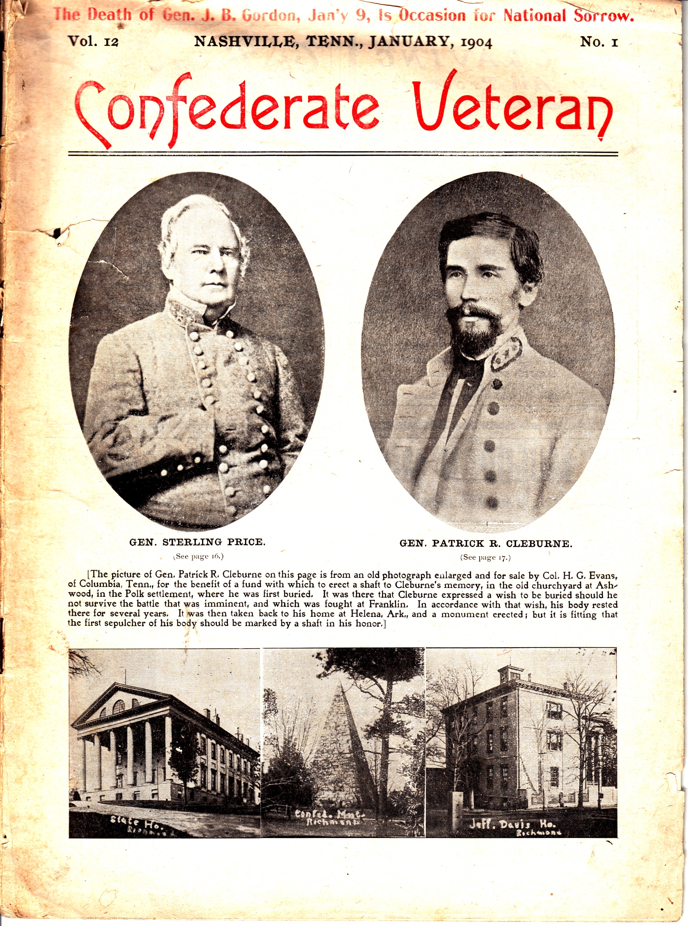 Image for Confederate Veteran - Volume 12 - January 1904 - No. 1