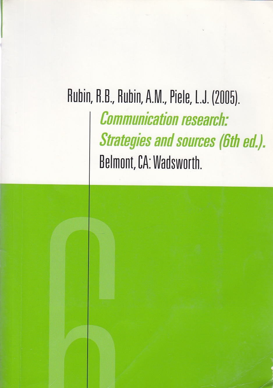 Image for Communication Research Strategies and Sources