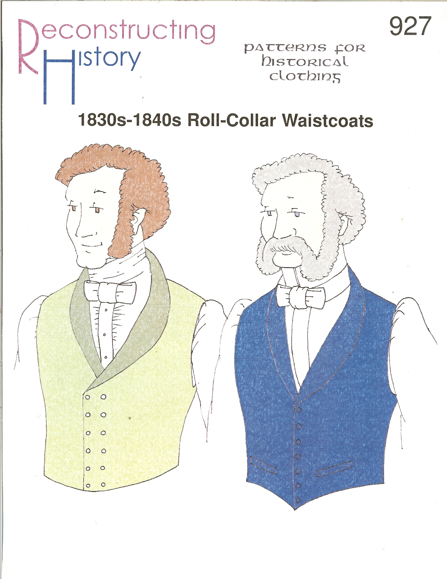 RH927: 1830S-1840S ROLL-COLLAR WAISTCOATS