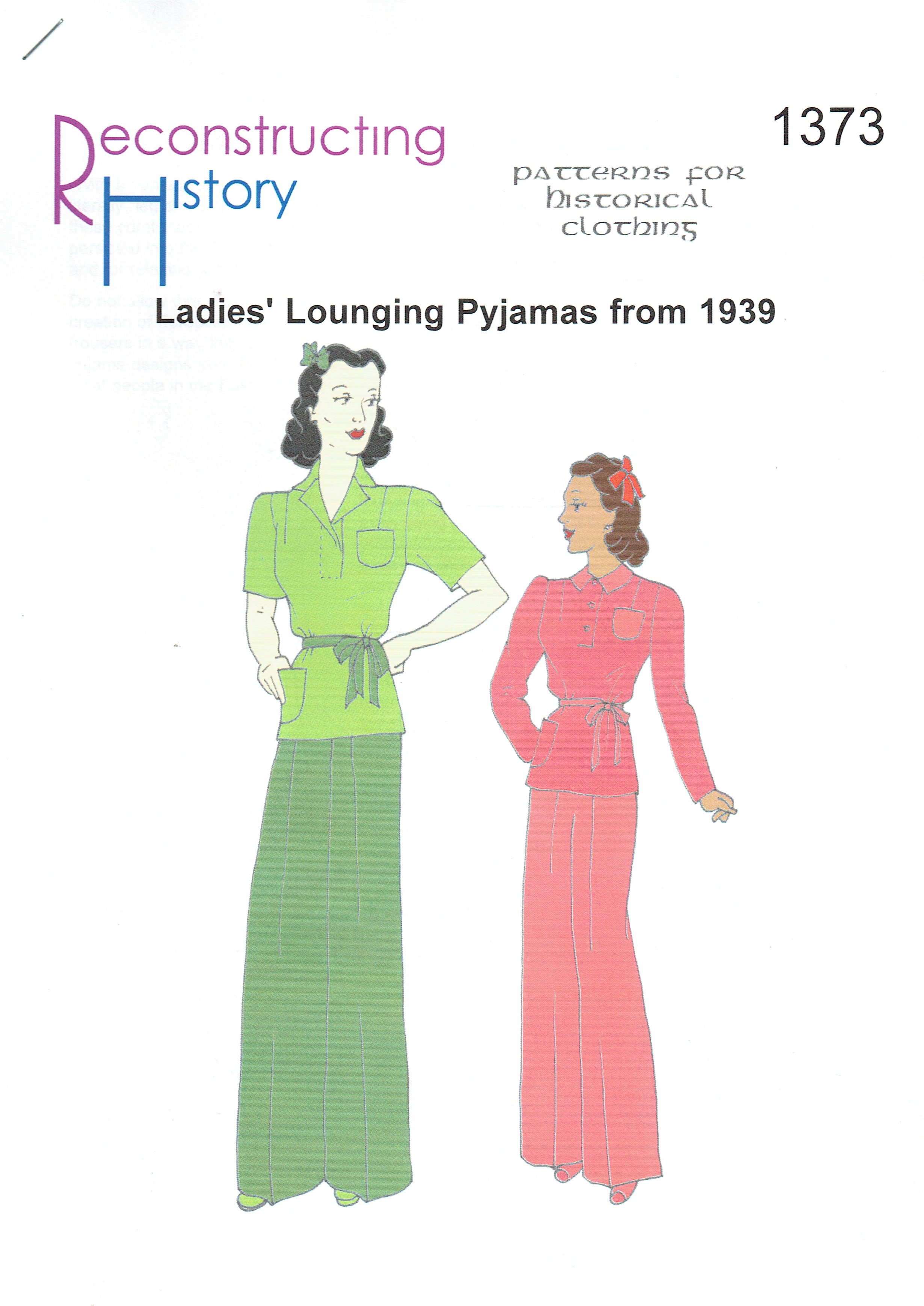 RH1373: LADIES' LOUNGING PYJAMAS CIRCA 1939