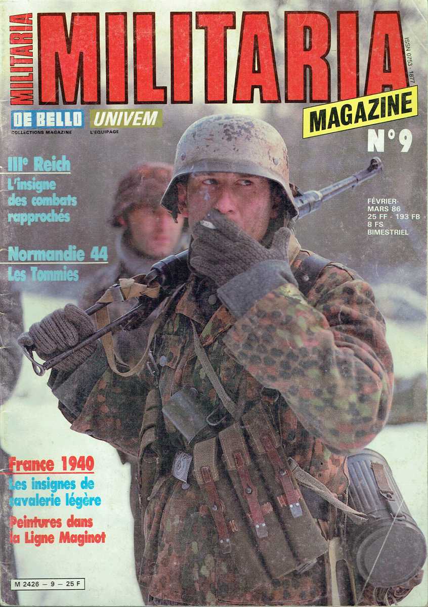 ARMES MILITARIA MAGAZINE NO. 9 (FRENCH TEXT)