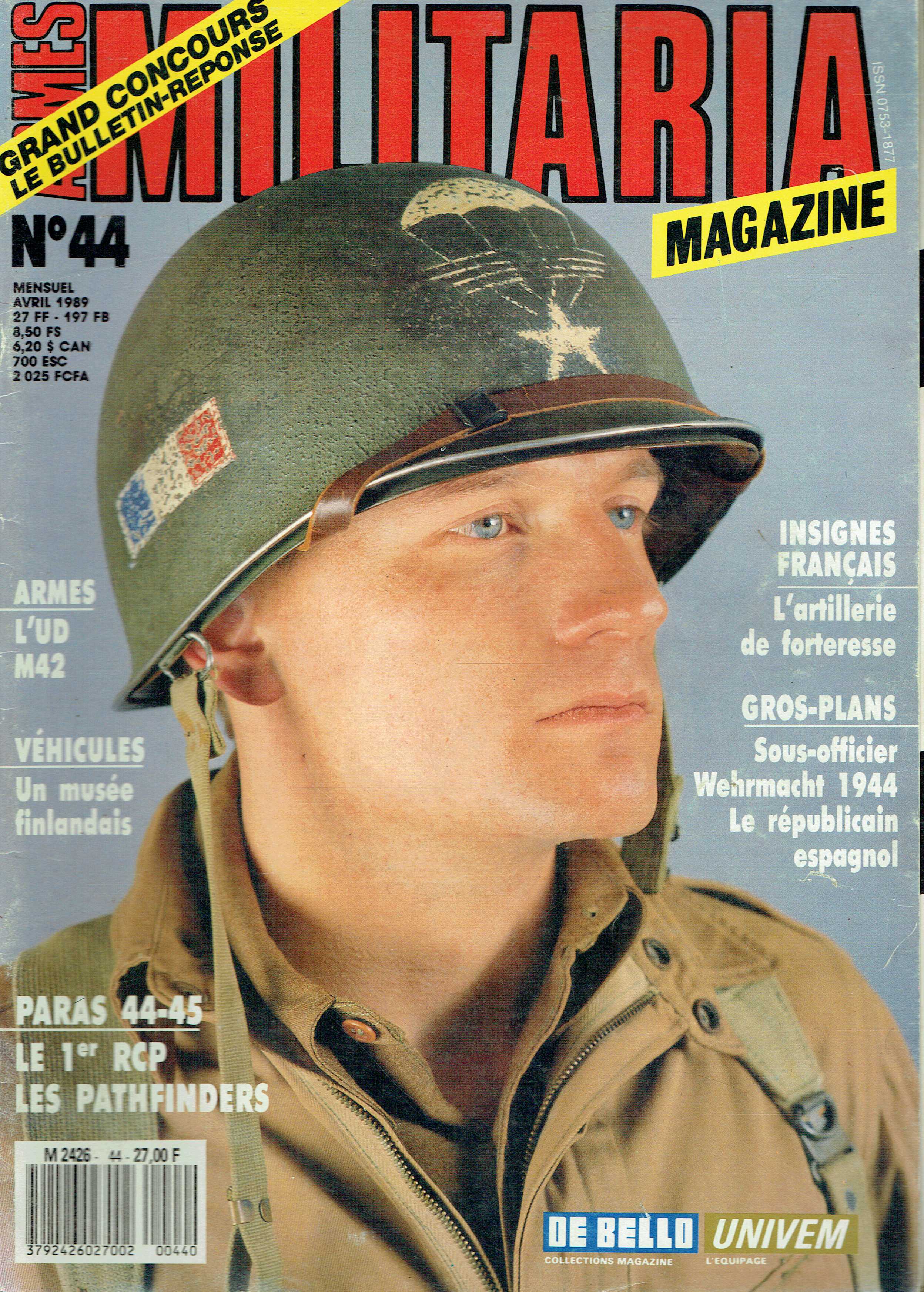 ARMES MILITARIA MAGAZINE NO. 44 (FRENCH TEXT)