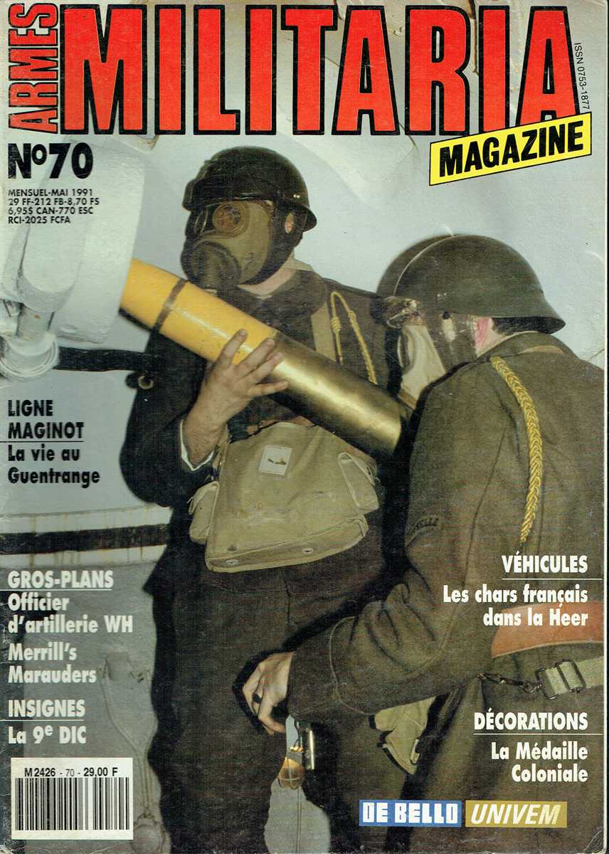 ARMES MILITARIA MAGAZINE NO. 70 (FRENCH TEXT)