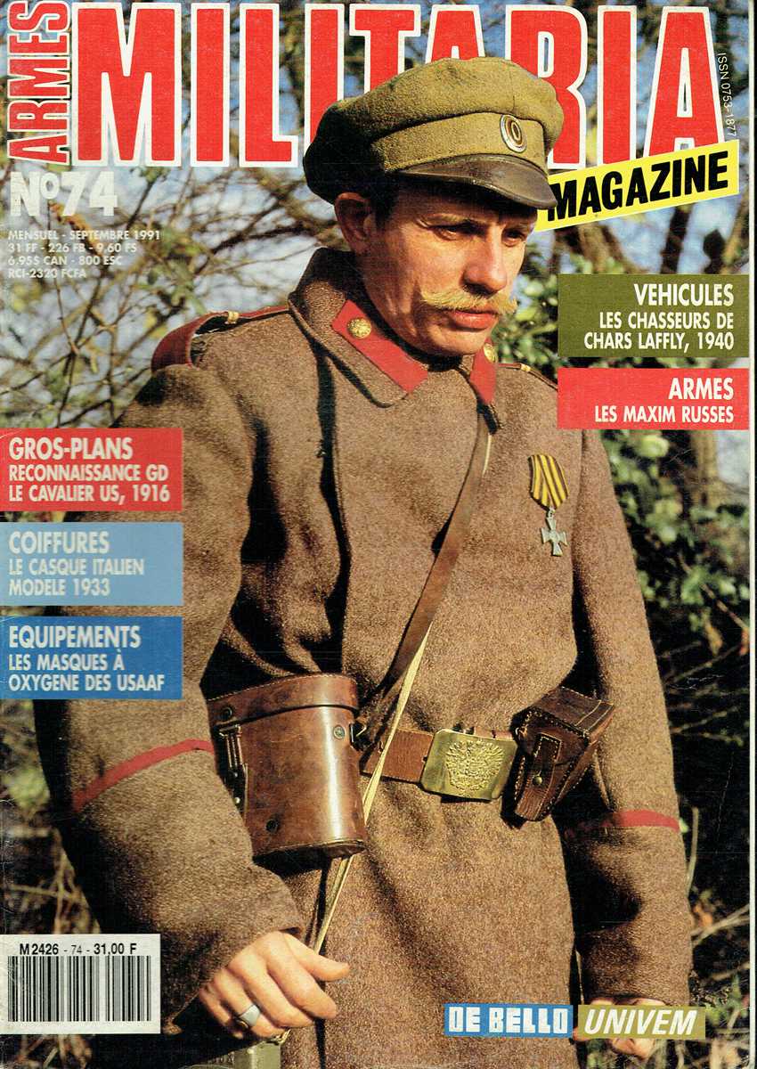 ARMES MILITARIA MAGAZINE NO. 74 (FRENCH TEXT)