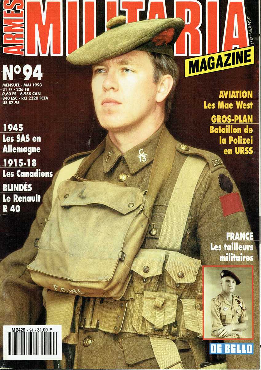 ARMES MILITARIA MAGAZINE NO. 94 (FRENCH TEXT)