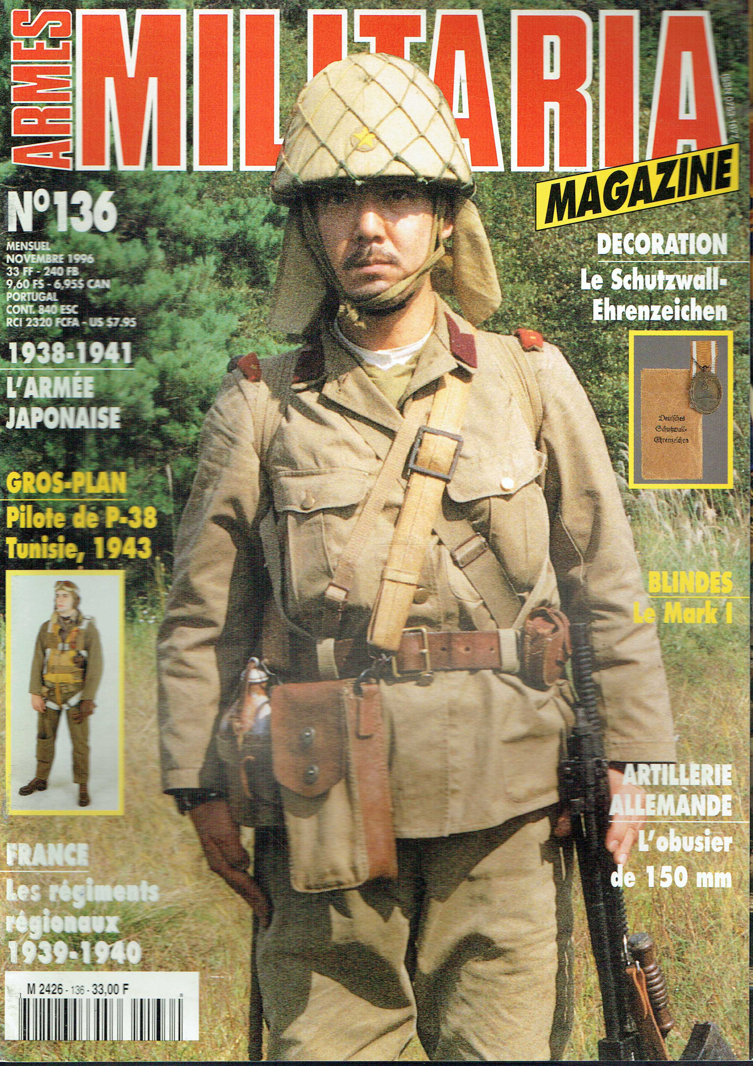 ARMES MILITARIA MAGAZINE NO. 136 (FRENCH TEXT)
