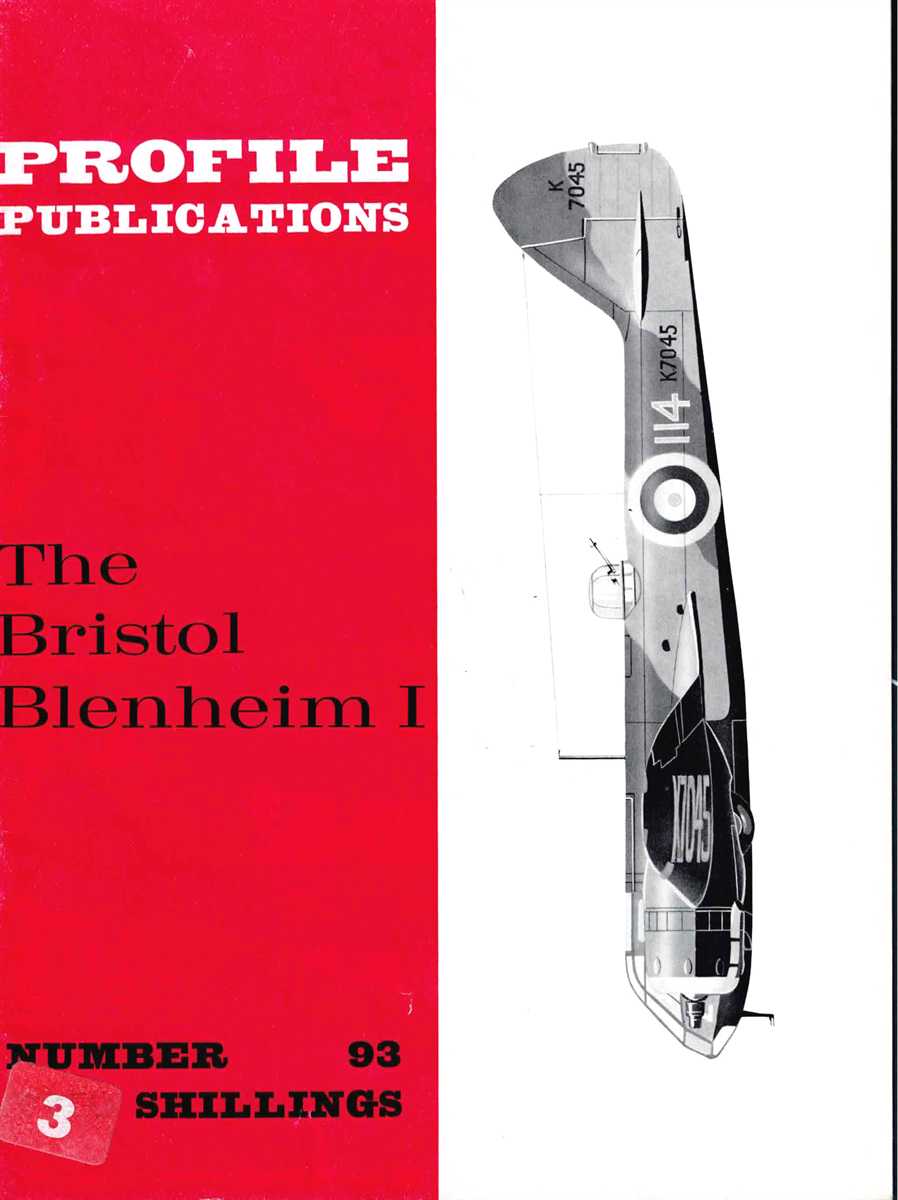 PROFILE PUBLICATIONS NUMBER 93: THE BRISTOL BLENHEIM I