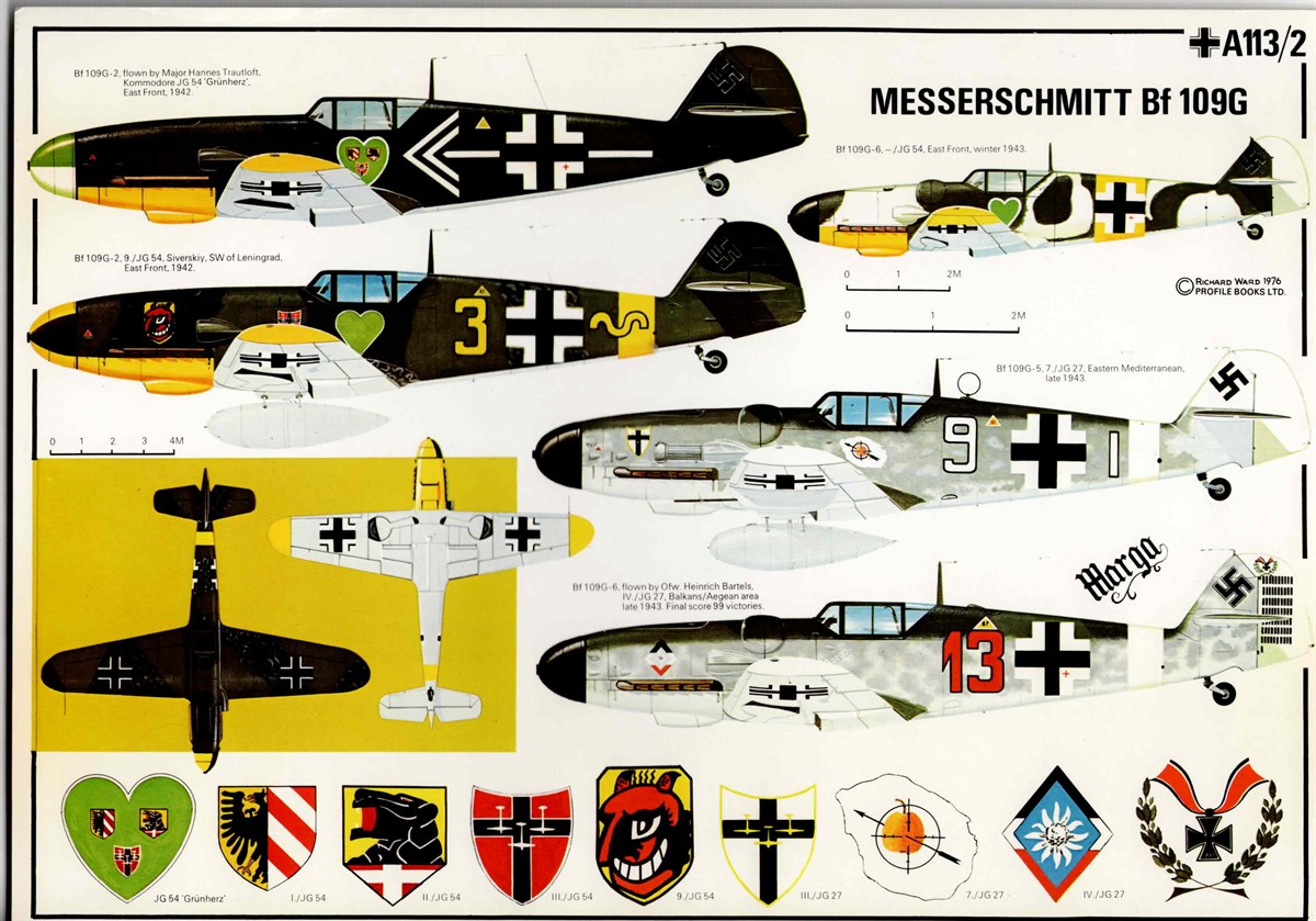 PROFILE DATA CARD A113/2: MESSERSCHMITT BF 109 G