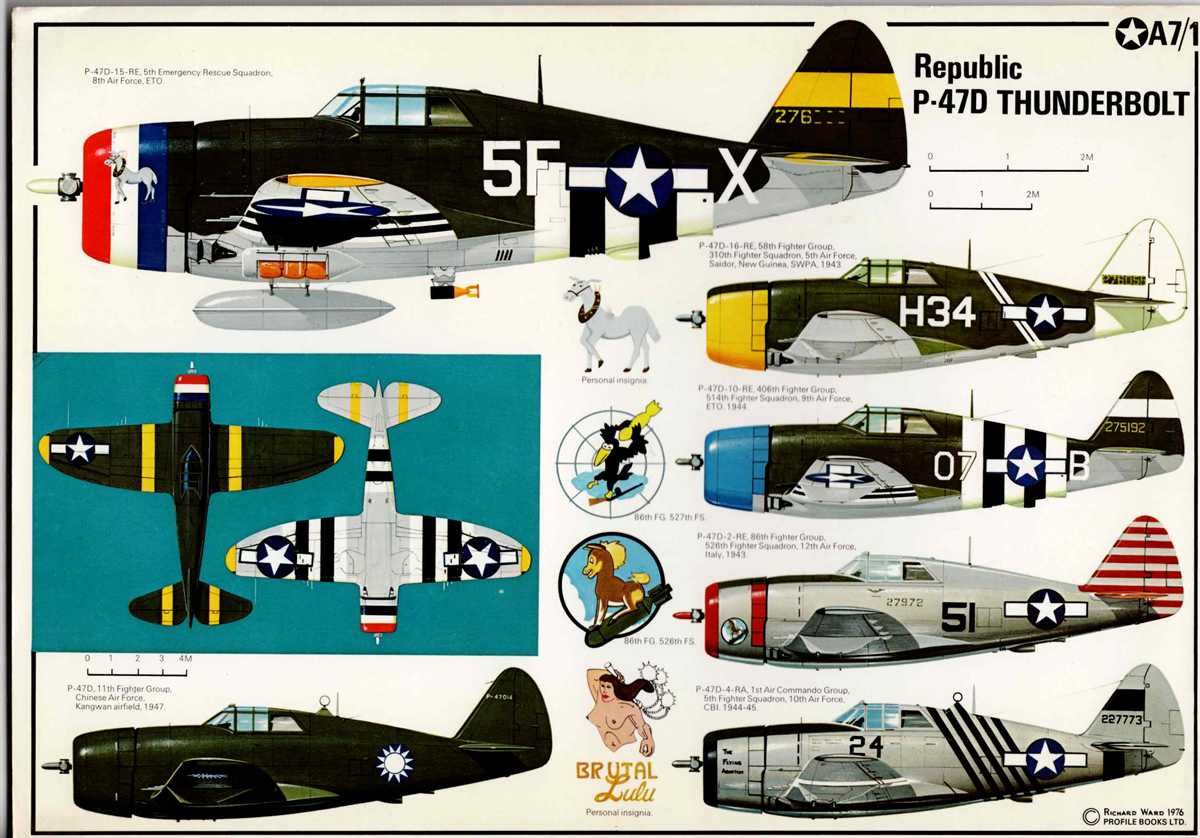 PROFILE DATA CARD A7/1: REPUBLIC P-47D THUNDERBOLT