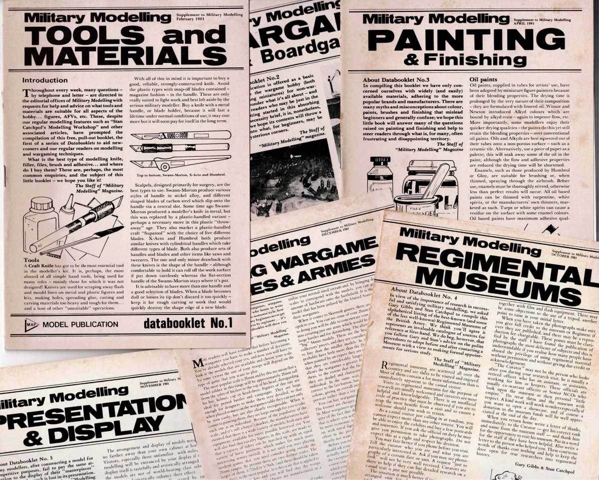 MILITARY MODELLING DATABOOKLET (SET OF 6 BOOKLETS)