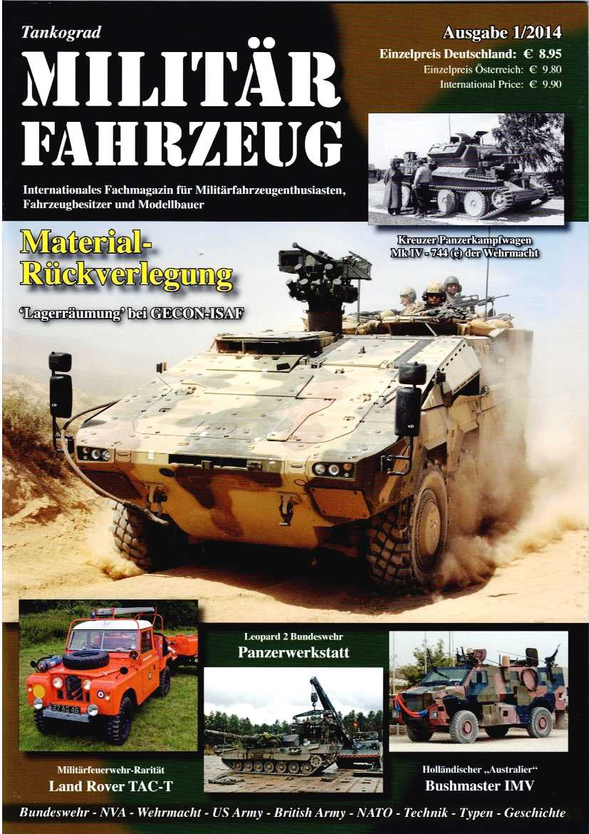 Image for TANKOGRAD MILITARFAHRZEUG 1/2014 (GERMAN TEXT) TANKOGRAD MILITARFAHRZEUG 1/2014 (GERMAN TEXT)
