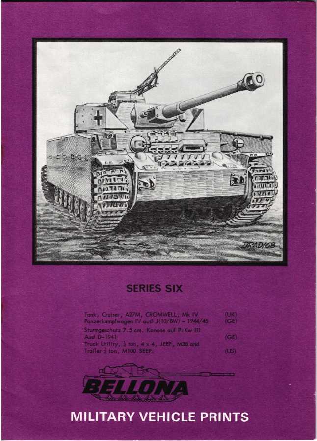 BELLONA MILITARY VEHICLE PRINTS: SERIES SIX (6)