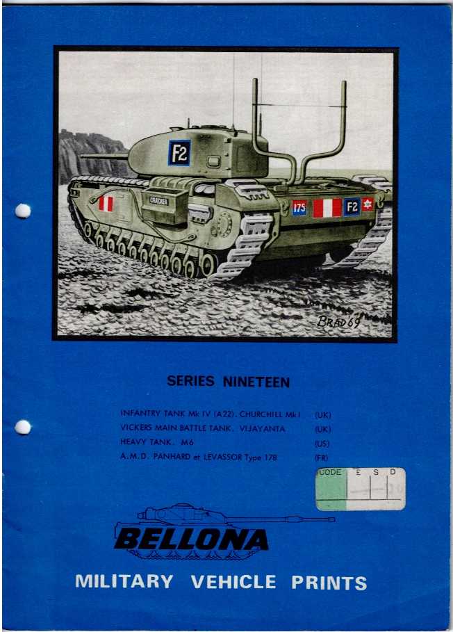 BELLONA MILITARY VEHICLE PRINTS: SERIES NINETEEN (19)