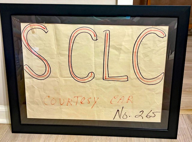 SCLC Courtesy Car sign MLK Funeral