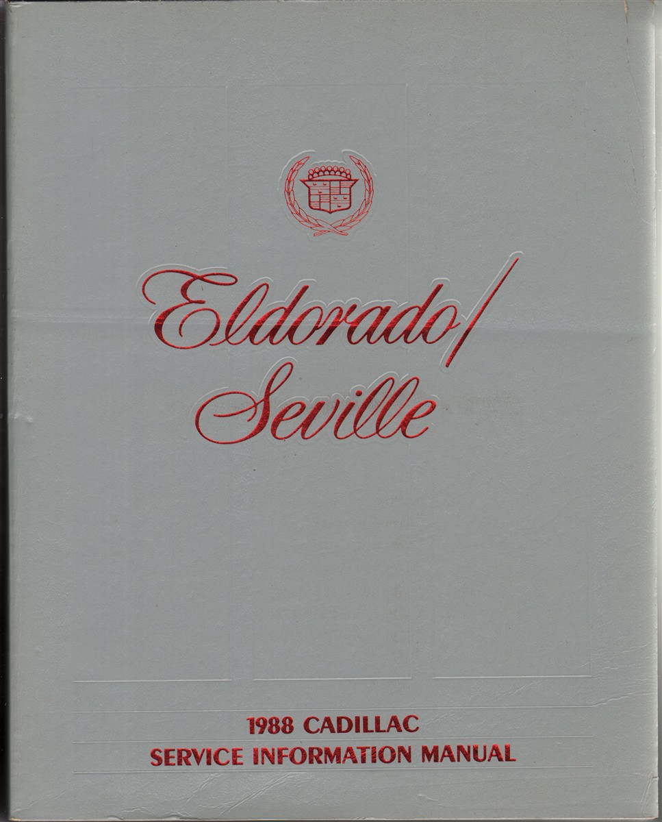 1988 Cadillac Eldorado/Seville Service Information Manual By General Motors - 第 1/1 張圖片