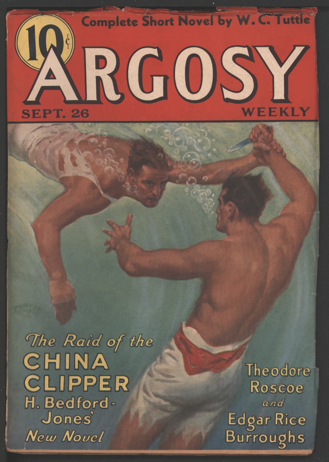 Image for Argosy 1936 September 26. Contains Tarzan and the Magic Men Pt. 2.