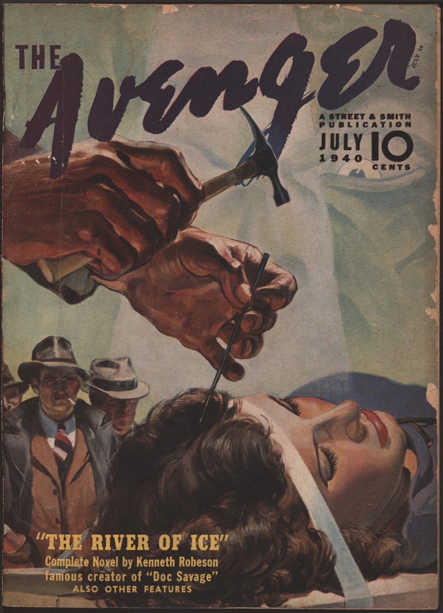 Image for Avenger, 1940 July, Classic Torture Cover.