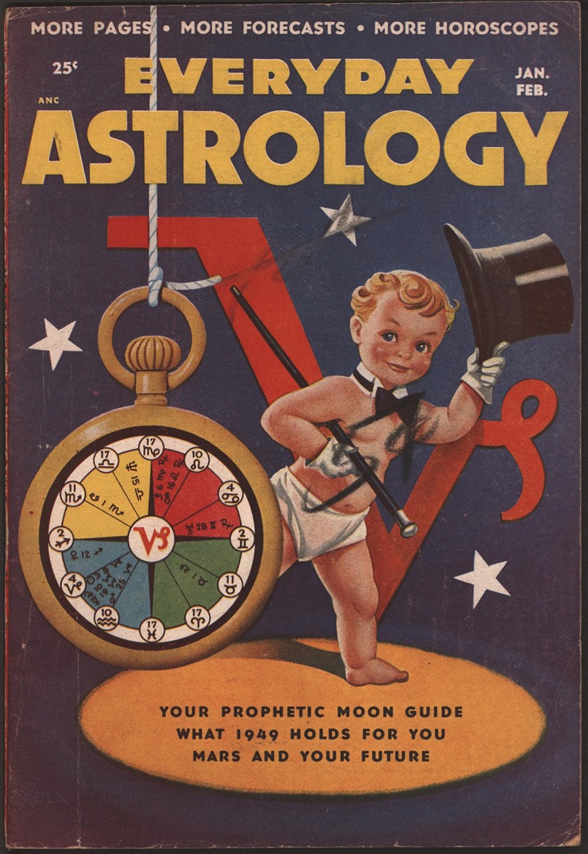 Image for Alex Schomburg Cover Art in Everyday Astrology 1949 January/February.