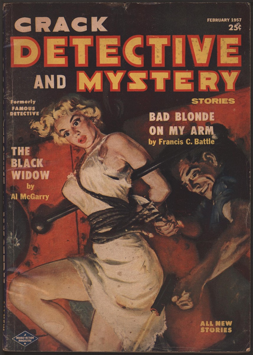 Image for Crack Detective and Mysteries (Stories) 1957 February. Anchor Bondage Cover.