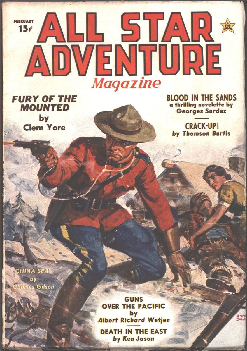 Image for All Star Adventure Fiction (All Star Fiction) 1937 February. RCMP Cover.