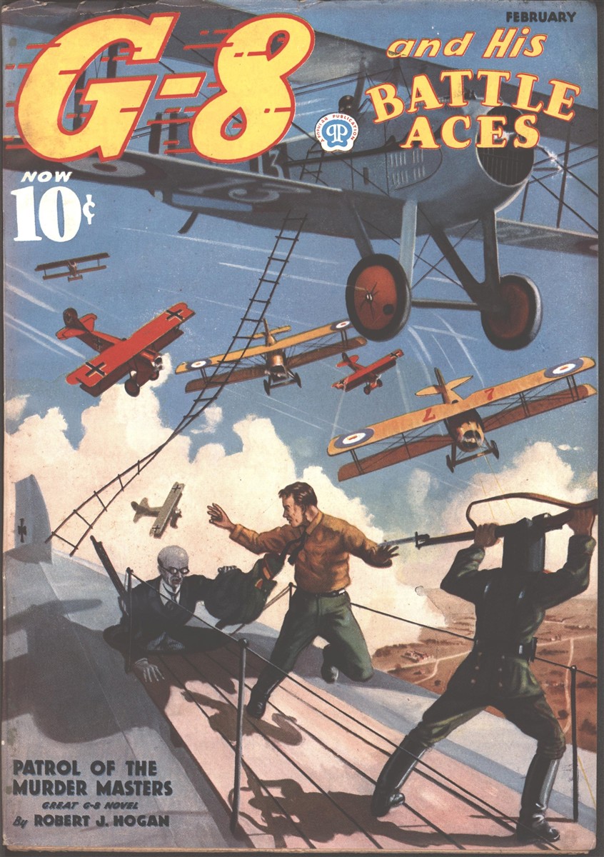 Image for G-8 and His Battle Aces 1937 February. Stahlemaske Cover