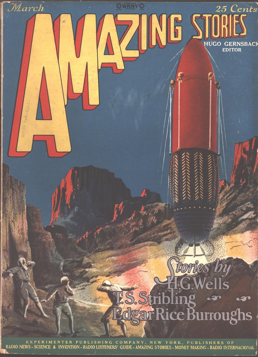 Image for Amazing Stories 1927 March. Contains The Land that Time Forgot pt. 2