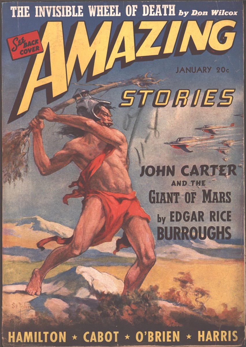 Image for Amazing Stories 1941 January. Contains John Carter and the Giant of Mars.